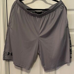 Like New Under Armour Men's Grey Athletic Shorts. Size 2XL